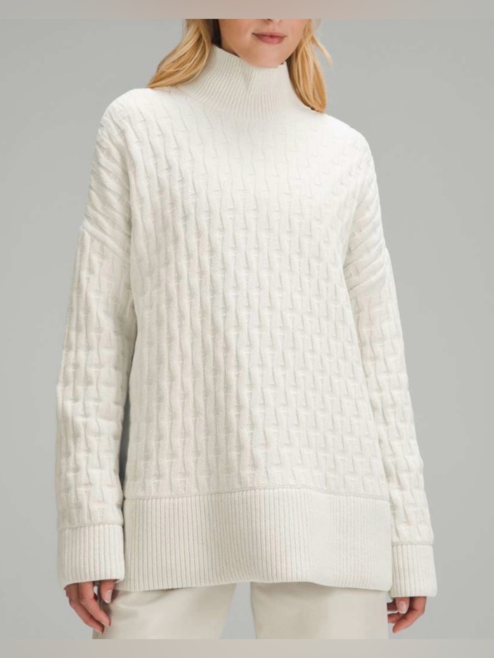 NWOT Lululemon Cable-Knit Relaxed-Fit Sweater
Bone